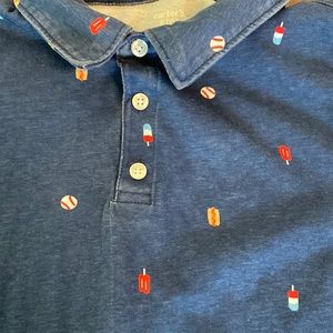 Big Boys Americana Summer Popsicles Baseball & Hotdog Polo Shirt